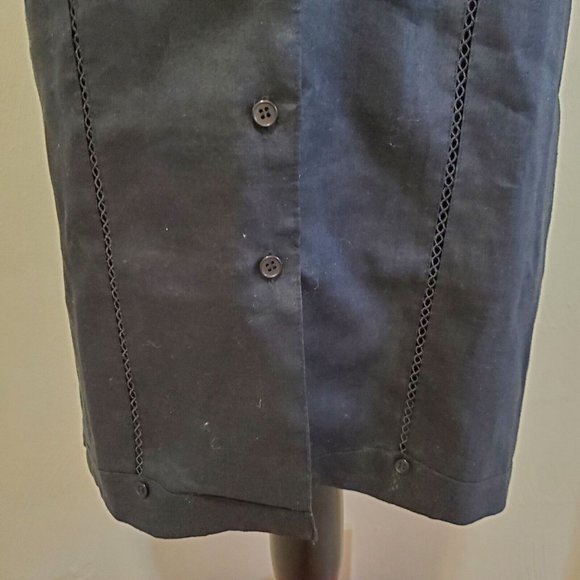 Alexandria Nicole Black Halter Dress Linen Size M Linen - Picture 5 of 12